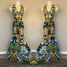 Load image into Gallery viewer, Medium Handmade Bell Bottoms &amp; Marilyn Halter Set
