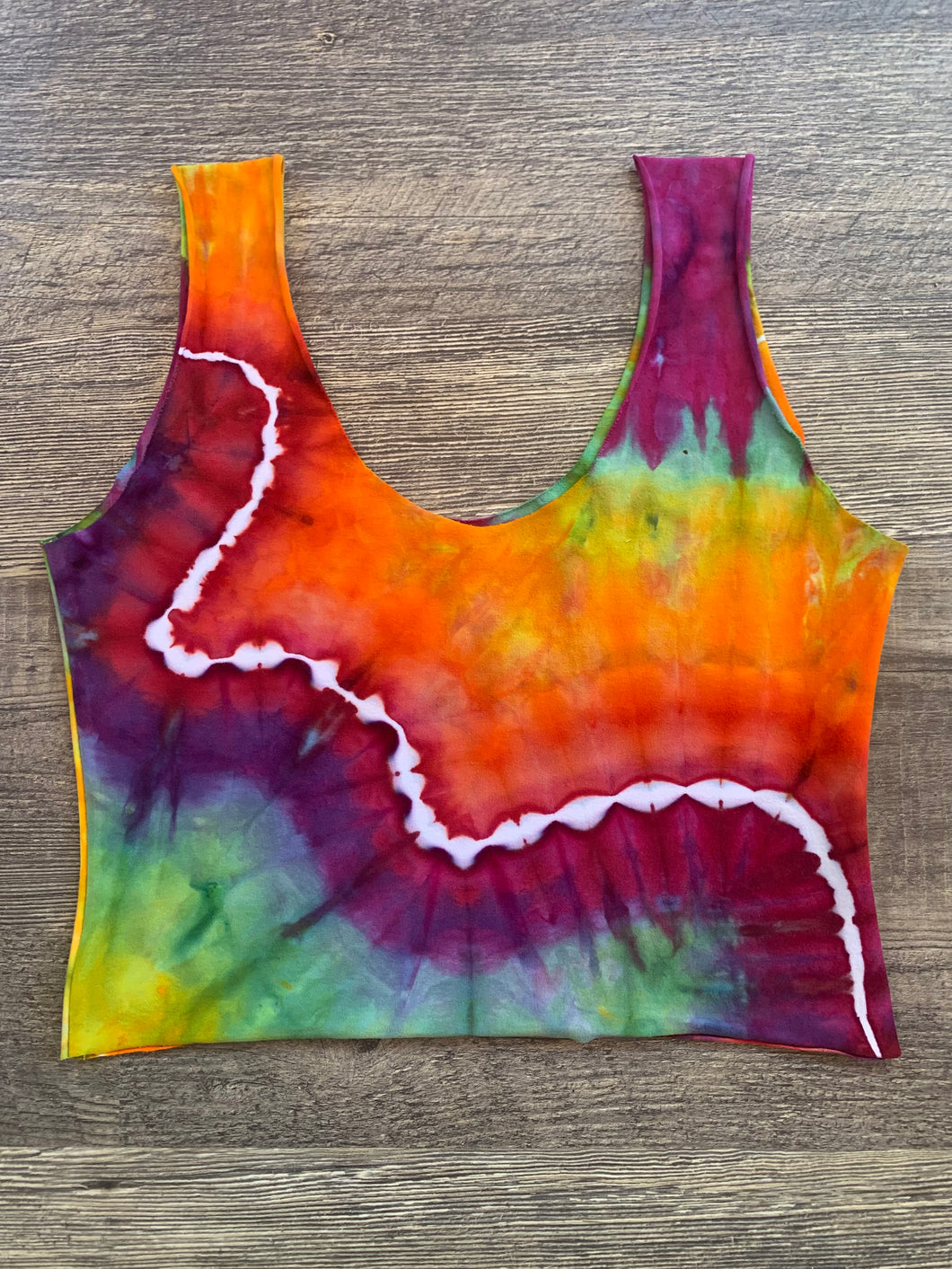Large Handmade Reversible Crop Top