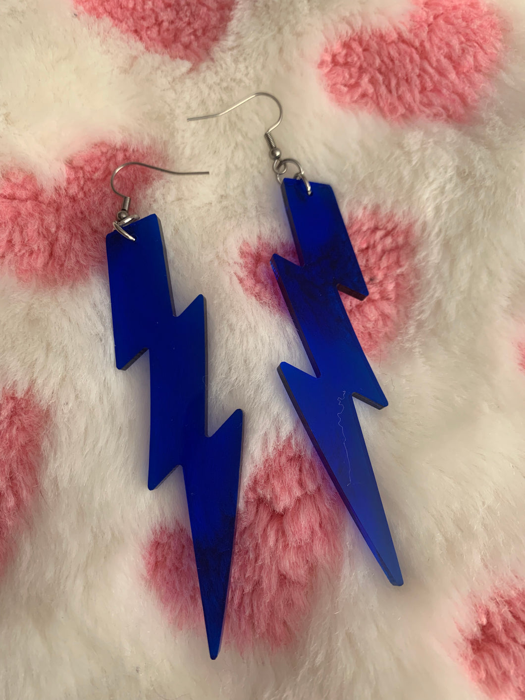 Medium Cobalt Blue Bolt Earrings
