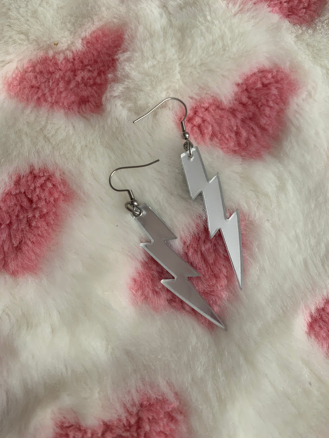 Small Mirrored Bolt Earrings