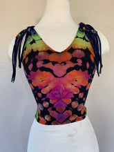 Load image into Gallery viewer, Small Handmade Reversible Kandi Crop Top
