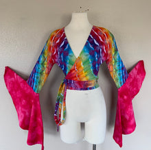 Load image into Gallery viewer, Large Handmade Bell Sleeves Wrap Top
