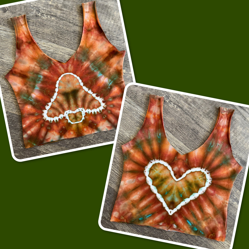 Large Handmade Reversible Crop Top