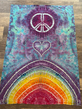 Load image into Gallery viewer, Peace Love &amp; Rainbows Tapestry
