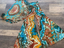Load image into Gallery viewer, 2XL Handmade Bell Bottoms &amp; Jerry Bear Fringed Bandanna top Set
