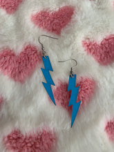Load image into Gallery viewer, Small Mirrored Bolt Earrings
