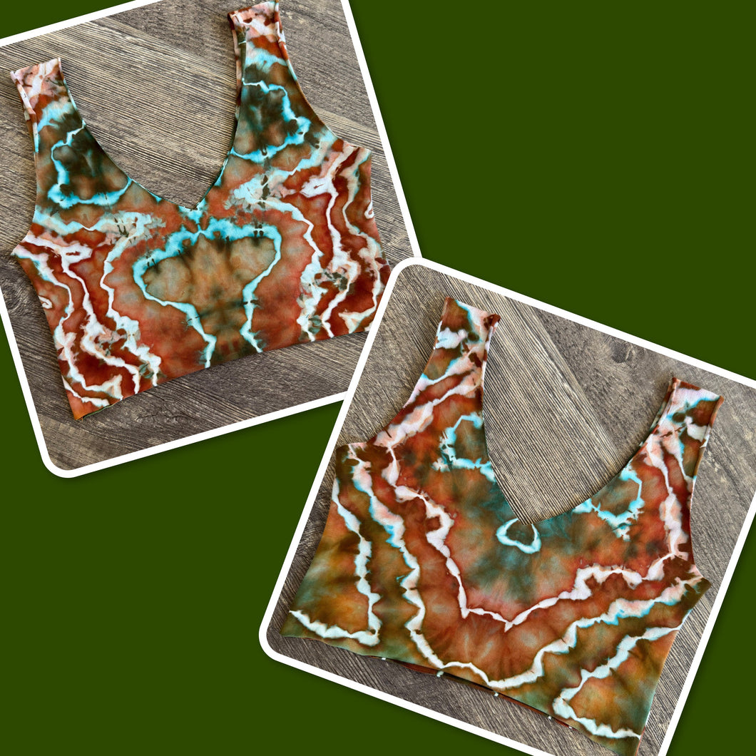 Large Handmade Reversible Cropped Crop Top