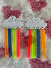 Load image into Gallery viewer, Rainbow &amp; Cloud Earrings Clip On
