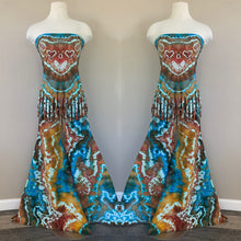 Load image into Gallery viewer, 2XL Handmade Bell Bottoms &amp; Jerry Bear Fringed Bandanna top Set
