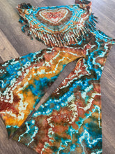 Load image into Gallery viewer, 2XL Handmade Bell Bottoms &amp; Jerry Bear Fringed Bandanna top Set
