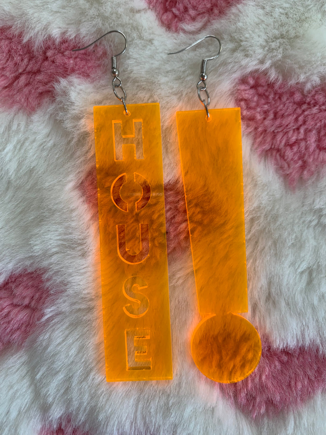Medium Orange House ‼️ Earrings