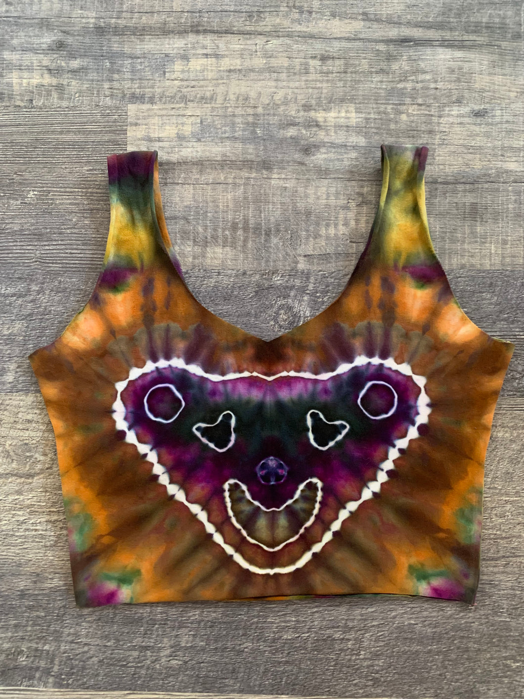XL Handmade Reversible Jerry Bear Crop Top