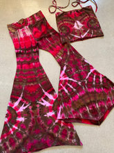 Load image into Gallery viewer, Large Handmade Bell Bottoms &amp; Kandi Tube Halter top Set
