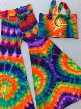 Load image into Gallery viewer, XL Handmade Bell Bottoms &amp; Strappy Crisscrossed Tube Top Set
