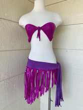 Load image into Gallery viewer, 3 Piece Set 🌈 Kandi Fringe Skirt  &amp; Kandi Arm Fringe 🖤
