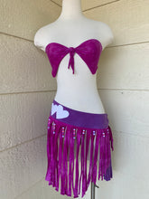 Load image into Gallery viewer, 3 Piece Set 🌈 Kandi Fringe Skirt  &amp; Kandi Arm Fringe 🖤
