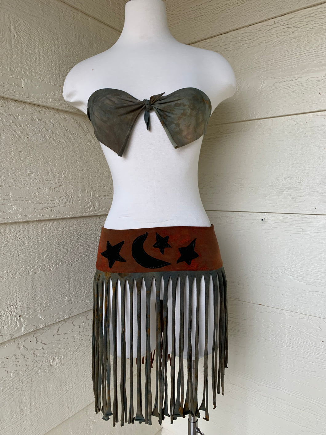 3 Piece Set 🤎 Fringe Skirt & Arm Fringe 🍃